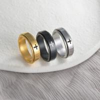 Acier titane bague, bijoux de mode & avec crosse modèle & normes différentes pour le choix & pour homme, plus de couleurs à choisir, 6x2.30mm, Vendu par PC