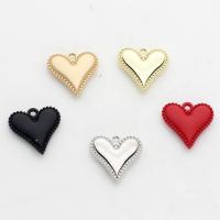 Pendentifs coeur en alliage de zinc, Placage, DIY, plus de couleurs à choisir, protéger l'environnement, sans nickel, plomb et cadmium, 13x12mm, 10PC/sac, Vendu par sac