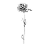 Zinc Alloy Oorbel clip, Rose, silver plated, mode sieraden & voor vrouw, zilver, nikkel, lood en cadmium vrij, 53mm, Verkocht door PC