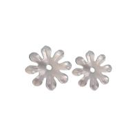 ヘアスティック所見, 白い貝, 花形, 彫刻, ホワイト, 8mm, 売り手 パソコン