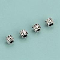 925 Sterling Silver Spacer Bead, seanré & DIY, 3.80x3mm, Poll:Thart 2mm, Díolta De réir PC