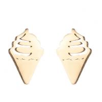 Roestvrij staal Stud Earrings, 304 roestvrij staal, Ice Cream, mode sieraden & voor vrouw, meer kleuren voor de keuze, 7x11mm, Verkocht door pair