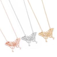 Stainless Steel Jewelry Necklace 304 Stainless Steel Butterfly Vacuum Ion Plating fashion jewelry & for woman Length 45 cm Sold By PC