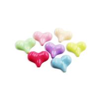 Resin Jewelry Beads Heart polished DIY Approx Sold By Bag