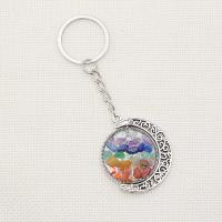 Key Chain, Ædelsten, med Zinc Alloy, forgyldt, Unisex, flere farver til valg, 35x87mm, Solgt af PC