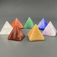 Luonnonkivi Pyramid Sisustus, Pyramidin muotoinen, sekavärit, 25x25mm, N. 7PC/set, Myymät set