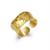 Acier titane Cuff Bague, pour femme, doré, 10mm, Taille:6, Vendu par PC