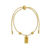 Pulseira de aço titânio, Partículas de aço, 18K banhado a ouro, joias de moda & para mulher, dourado, 240mm, vendido por PC