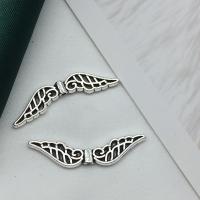 Cink ötvözet Ékszer Gyöngyök, Wing Forma, antik ezüst színű bevonattal, DIY, 7x30mm, 200PC-k/Lot, Által értékesített Lot