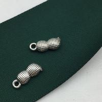 Sinc Alloy Pendants, Peanut, dath airgid antique plátáilte, DIY, 5x14mm, 200ríomhairí pearsanta/Lot, Díolta De réir Lot