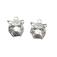 Zink Alloy Animal Hängen, Tiger, antik silver pläterad, DIY, 12x15mm, 200PC/Lot, Säljs av Lot