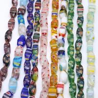 Szklane płaskie koraliki Millefiori, Lampwork, Inny kształt do wyboru & DIY, dostępnych więcej kolorów, około 27komputery/Strand, sprzedane przez Strand