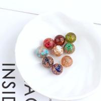 Бусины Lampwork с золотым песком, Лэмпворк, Круглая, DIY, Много цветов для выбора, 12mm, продается PC