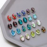 Goldfolie Lampwork Perlen, mit Goldfolie, oval, DIY, keine, 11*16-17mm, verkauft von PC