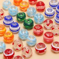 Knoldede Lampeperler, Lampwork, Runde, du kan DIY, flere farver til valg, 11x12mm, Solgt af PC