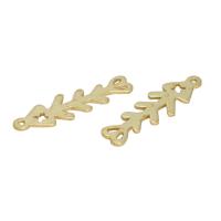 Brass Korut Riipukset, Messinki, Fish Bone, kiiltävä, tee-se-itse, kultainen, nikkeli, lyijy ja kadmium vapaa, 20x6mm, 100PC/laukku, Myymät laukku