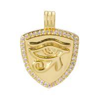 Cubic Zirconia Micro Pave Brass Pendant plated & micro pave cubic zirconia Sold By PC