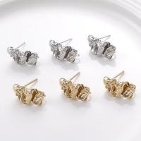 Brass Earring Stud Component plated DIY nickel lead & cadmium free Sold By PC