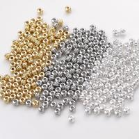 Messing Schmuckperlen, rund, plattiert, DIY, keine, frei von Nickel, Blei & Kadmium, 4mm, 10PCs/Tasche, verkauft von Tasche