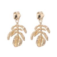 Zinc Alloy Oorbellen, gold plated, mode sieraden & voor vrouw, goud, 55x30mm, Verkocht door pair