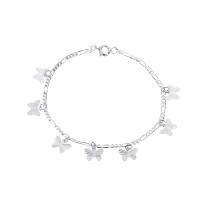 Zinc Alloy Bracelet Butterfly plated fashion jewelry & for woman 200mm Sold By PC