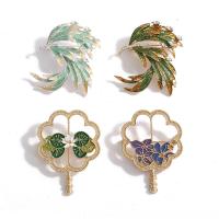 Glazuur broche, Zinc Alloy, plated, Handgeschilderd glazuur & uniseks & met strass, meer kleuren voor de keuze, nikkel, lood en cadmium vrij, 10pC's/Lot, Verkocht door Lot