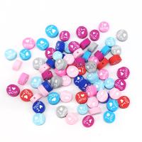 Polymer lerperler, Polymer Clay, Runde, du kan DIY, blandede farver, 10mm, Ca. 100pc'er/Bag, Solgt af Bag