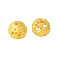 Zinc Alloy Spacer Kralen, Ronde, gold plated, DIY & hol, gouden, nikkel, lood en cadmium vrij, 10mm, 10pC's/Bag, Verkocht door Bag