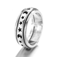 Bijoux de bague en argent sterling , argent sterling 925, Placage de couleur platine, Réglable & pour femme, Taille:14, Vendu par PC