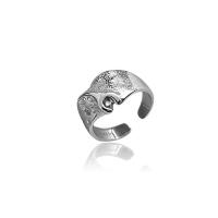 argent sterling 925 Cuff Bague, Placage, Réglable & pour femme, plus de couleurs à choisir, Taille:13, Vendu par PC