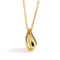 Sterling Silver Κολιέ, 925 Sterling Silver, Teardrop, επιχρυσωμένο, για τη γυναίκα, περισσότερα χρώματα για την επιλογή, Μήκος Περίπου 17.71 inch, Sold Με PC