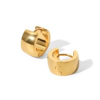 Huggie Orecchino ad anello, 304 acciaio inox, gioielli di moda & lucidato & per la donna, dorato, 12x13x7mm, Venduto da coppia