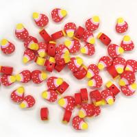 Abalorios de FIMO, Arcilla polimero, champiñon, Bricolaje, Rojo, 10mm, aproximado 100PCs/Bolsa, Vendido por Bolsa