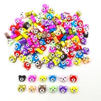 Abalorios de FIMO, Arcilla polimero, Oso, Bricolaje, color mixto, 10mm, aproximado 100PCs/Bolsa, Vendido por Bolsa