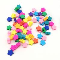 Grânulos de argila de polímero, Estrela, DIY, cores misturadas, 10mm, Aprox 100PCs/Bag, vendido por Bag