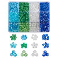 Blandet akryl perler, med Glasperler & Plastboks, du kan DIY, flere farver til valg, 130x100x22mm, Solgt af Box