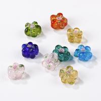 Knoldede Lampeperler, Lampwork, Flower, du kan DIY, flere farver til valg, 15mm, Solgt af PC