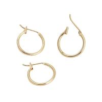 Brass Huggie Hoop Earring Round plated DIY nickel lead & cadmium free Sold By PC