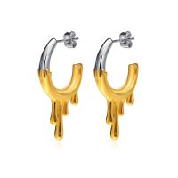 Stainless Steel Stud Earrings 304 Stainless Steel Vacuum Ion Plating fashion jewelry & for woman Sold By Pair