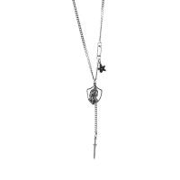 Collier d'acier titane, bijoux de mode & pour femme, argent, Longueur 46 cm, Vendu par PC