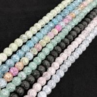 Prirodni kvarc nakit Beads, Pucketanje Quartz, Krug, možete DIY & različite veličine za izbor, više boja za izbor, Prodano Per Približno 38 cm Strand