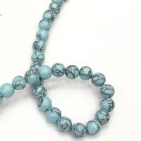 Turquoise Beads Round DIY green Sold Per Approx 38 cm Strand