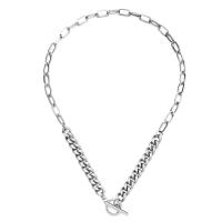 Stainless Steel Chain halskæde, 304 rustfrit stål, Unisex, flere farver til valg, Længde 17.72 inch, Solgt af PC