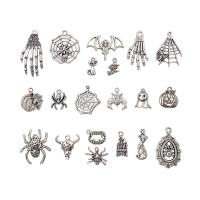 Zinc Alloy Pendants silver color plated DIY & mixed silver color nickel lead & cadmium free 25mm Sold By Bag