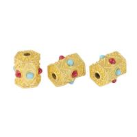 Zinc Alloy Spacer Kralen, met Plastic, gold plated, DIY, gouden, nikkel, lood en cadmium vrij, 8.50x12mm, Gat:Ca 2mm, 5pC's/Bag, Verkocht door Bag