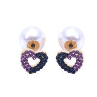 Lo zinco in lega Stud Earring, lega in zinco, placcato color oro, stili diversi per la scelta & per la donna & con strass, oro, 11x12mm, Venduto da coppia