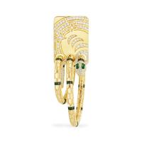 Lo zinco in lega Stud Earring, lega in zinco, placcato color oro, per la donna & con strass, nessuno, 40x12mm, Venduto da PC