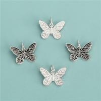 Srebne wisiorki 925, Srebro 925, Motyl, DIY, dostępnych więcej kolorów, 15.50x10.90mm, otwór:około 4mm, sprzedane przez PC