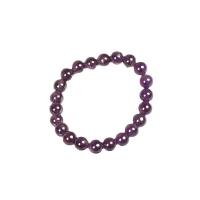 Pulseras de cuarzo natural, amatista, Esférico, para mujer, Púrpura, 8mm, longitud 16 cm, Vendido por UD