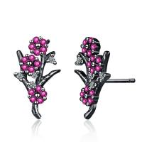 Cubic Zirconia Micro Pave Brass Earring Tree fashion jewelry & micro pave cubic zirconia & for woman 17mm Sold By Pair